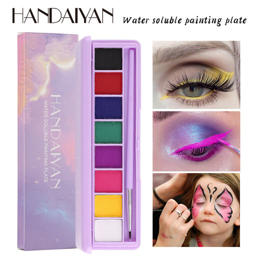 Water-Soluble Face & Body Paint Palette for UV Looks