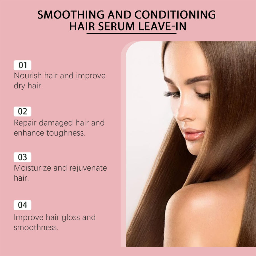 Leave-In Hair Serum for Smoother, Softer, Frizz-Free Hair