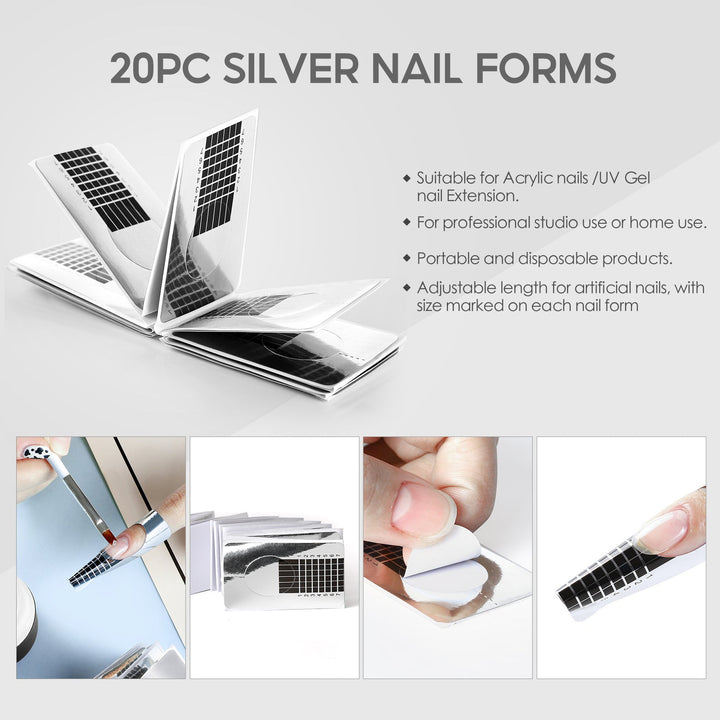 Acrylic Nail Kit — 120g Powder, 80ml Liquid — Strong Nails