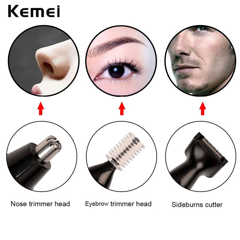 4-in-1 Grooming Trimmer — Painless Nose, Ear, Eyebrow, Beard