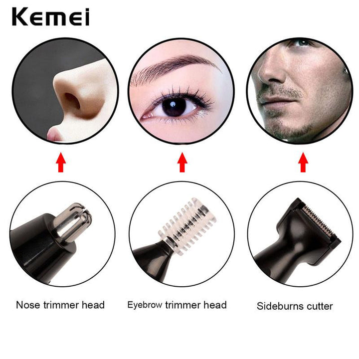 4-in-1 Grooming Trimmer — Painless Nose, Ear, Eyebrow, Beard