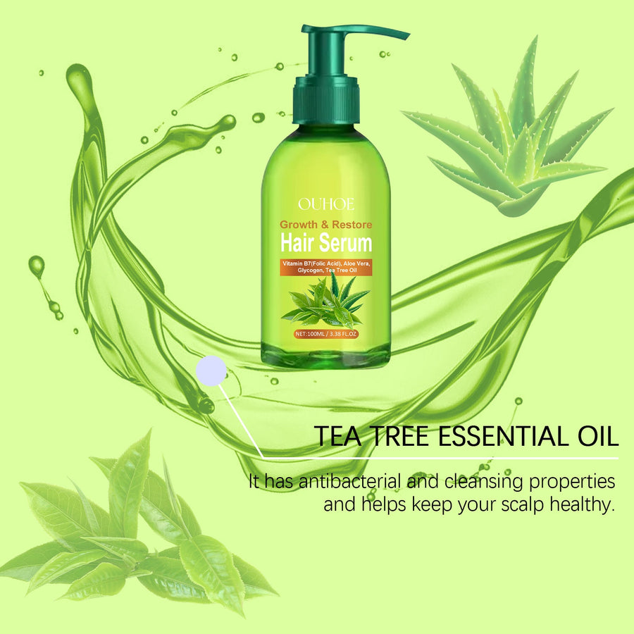 Tea Tree Hair Serum for Dry, Split Ends & Scalp Care