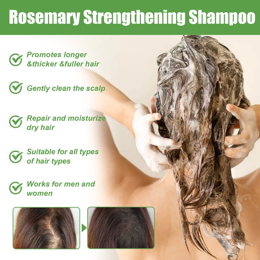 Rosemary Shampoo for Fuller-Looking, Shiny Hair Care