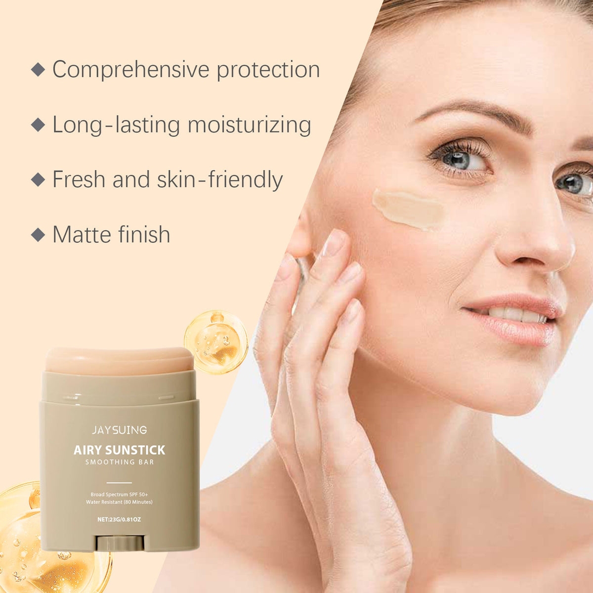 SPF 50+ Sunscreen Stick Non-Greasy Matte Finish