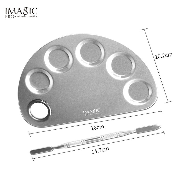Stainless Steel Makeup Palette for Clean Color Mixing