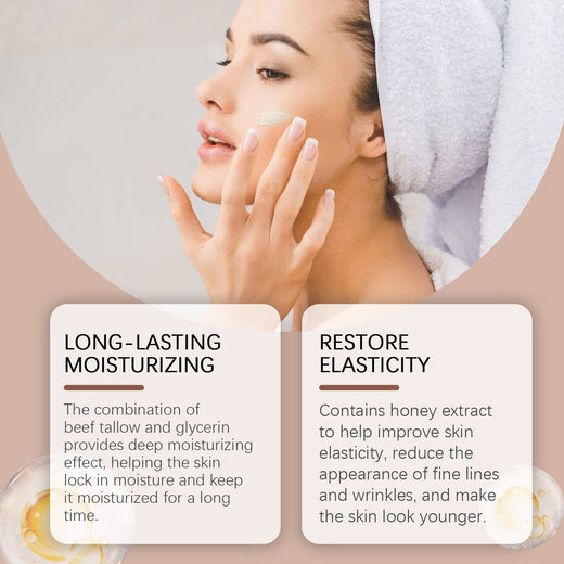 Tallow Honey Moisturizing Face Cream for Dry Skin
