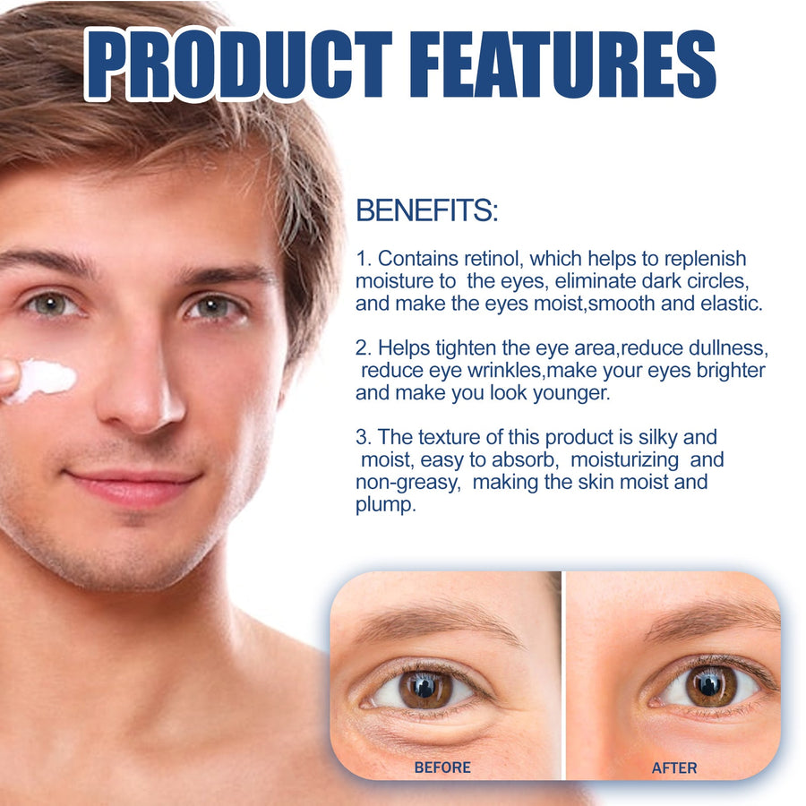 Men's Retinol Eye Cream for Brighter, Firmer Eye Area