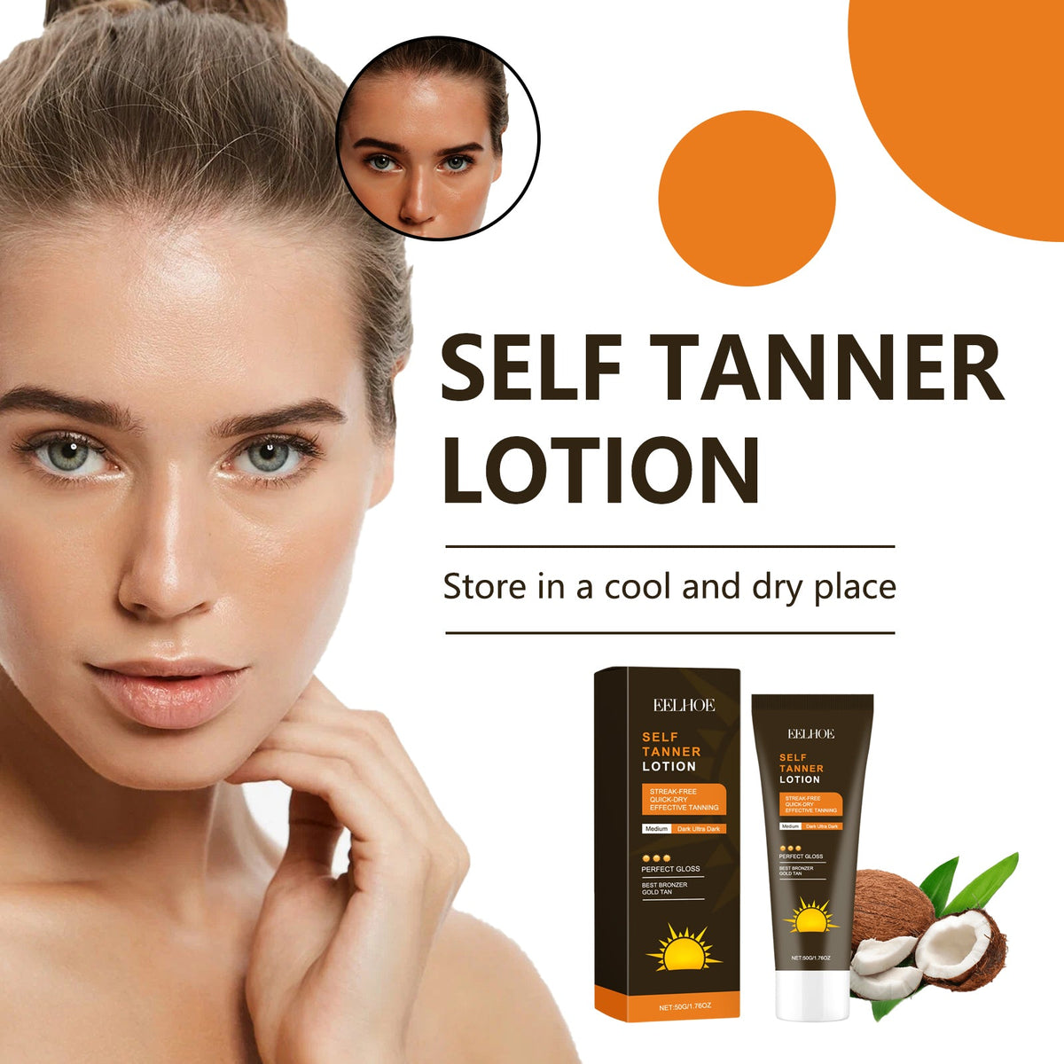 Self Tanner Lotion for Streak-Free Bronze Glow