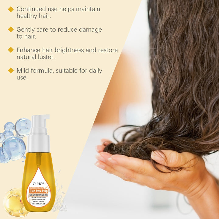 Rice Hair Oil for Smooth, Glossy, Hydrated Dry Ends