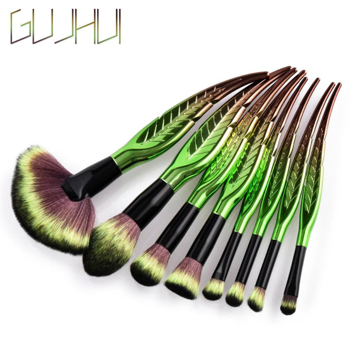 Pro Makeup Brushes Set – Artist‑Worthy Leaf Handles