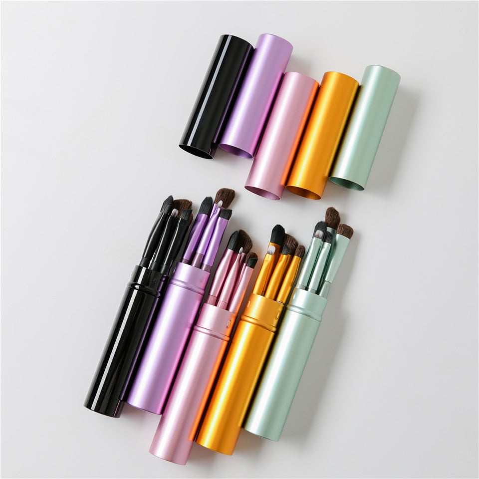 Travel Mini Eye Makeup Brushes Set — 5-in-1 Portable Kit