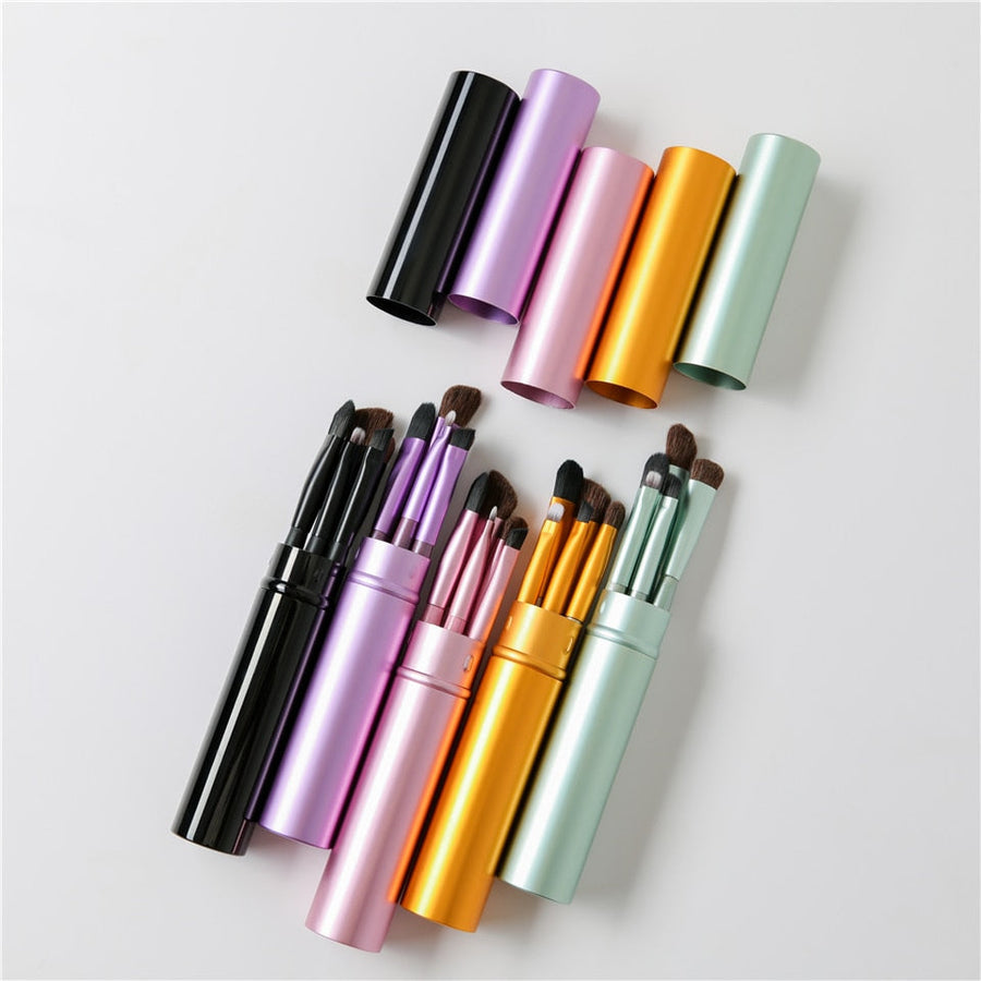 Travel Mini Eye Makeup Brushes Set — 5-in-1 Portable Kit