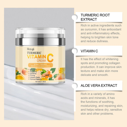 Turmeric Vitamin C Cream for Dark Spots & Uneven Tone