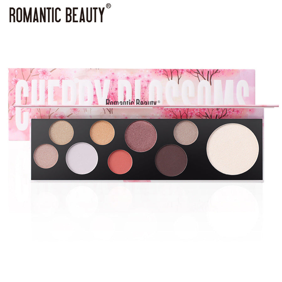 9-Color Eyeshadow Palette for Versatile Rosy Glam Looks