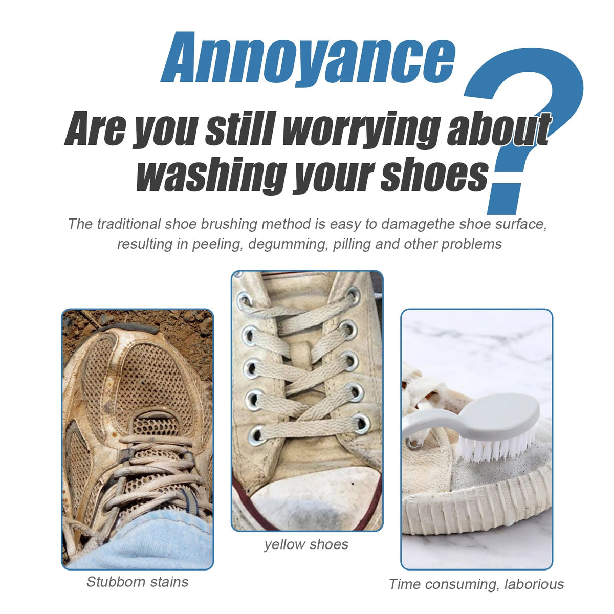 Shoe Brightening Cleaner — Whiten White Sneakers Fast