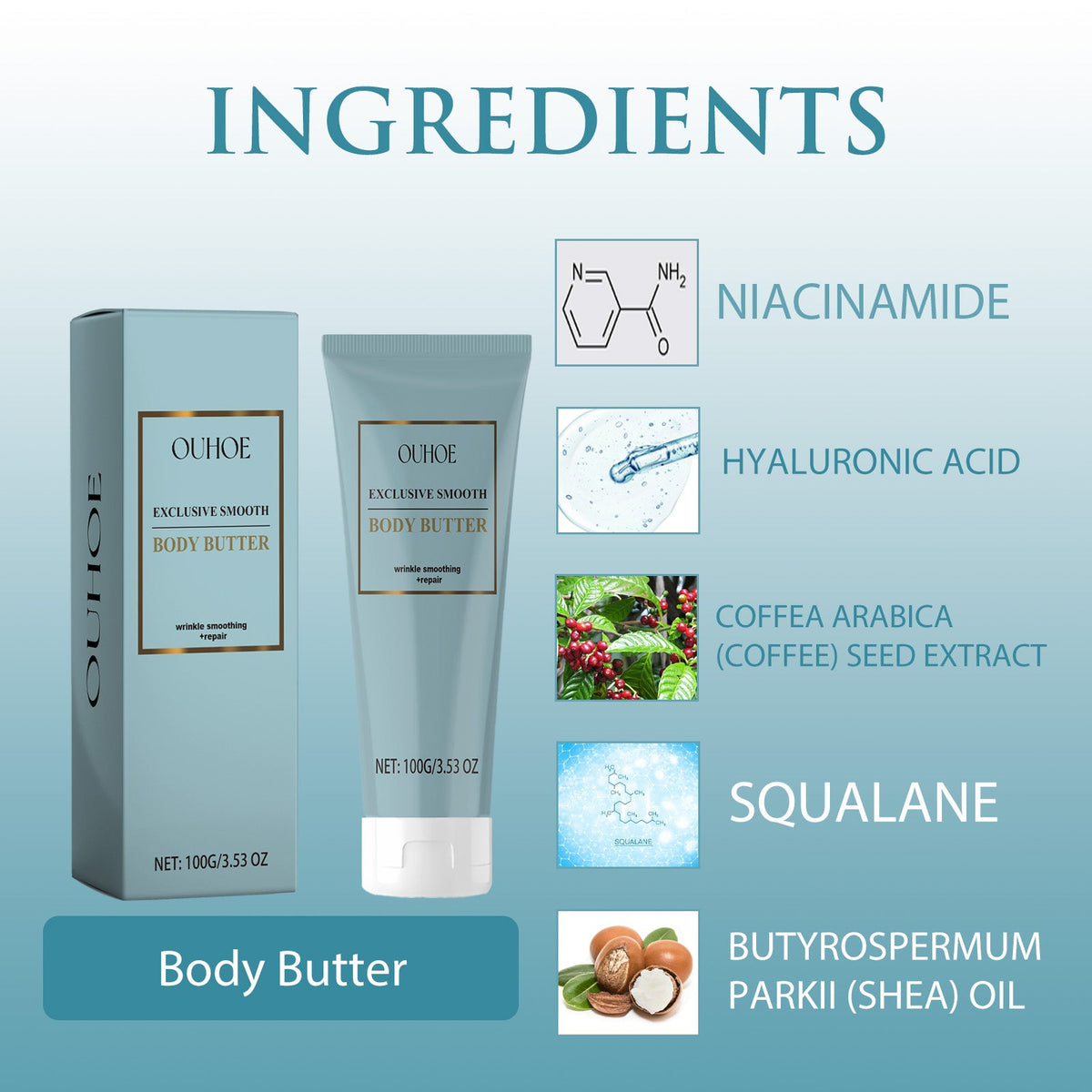 Body Butter, Nourish Clean Skin Moisturizing Delicate Pore S