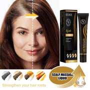 Side-by-side comparison showing visible scalp coverage improvement from sparse/thin to full dense hair after treatment