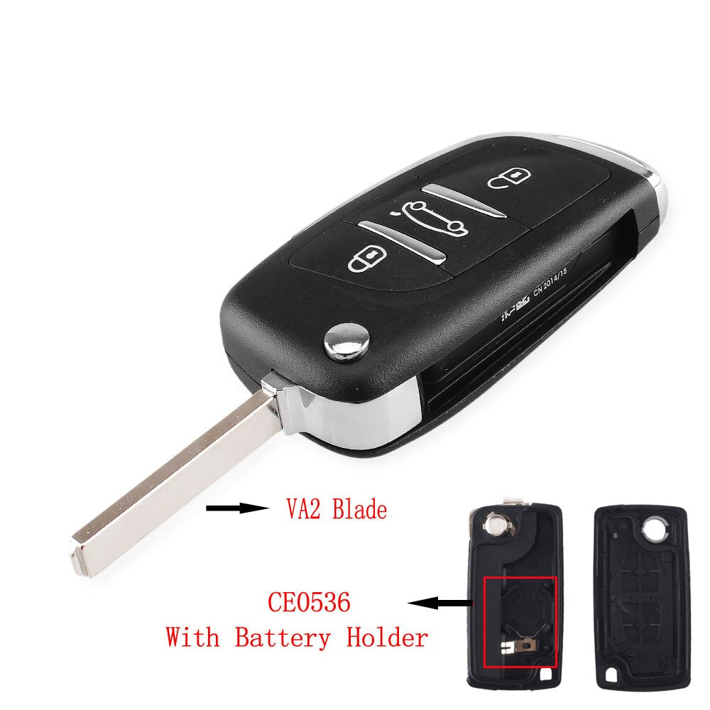 Flip Key Shell for Peugeot/Citroën — DIY Repair Kit