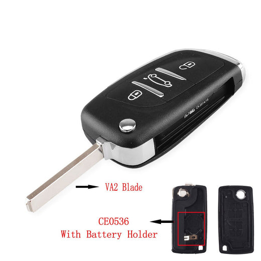 Flip Key Shell for Peugeot/Citroën — DIY Repair Kit