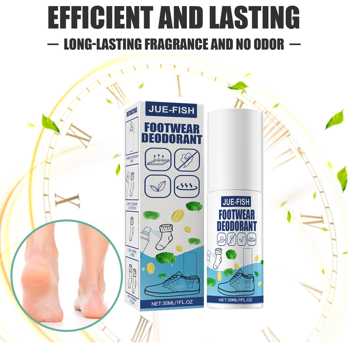 Shoe Deodorant Spray — 24-Hour Natural Odor Eliminator