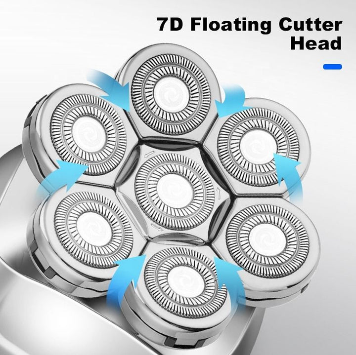 7D Floating Electric Shaver — Wet/Dry, USB Portable