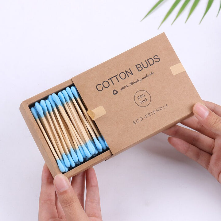 Bamboo Cotton Swabs – 200 Biodegradable Buds for Guilt-Free