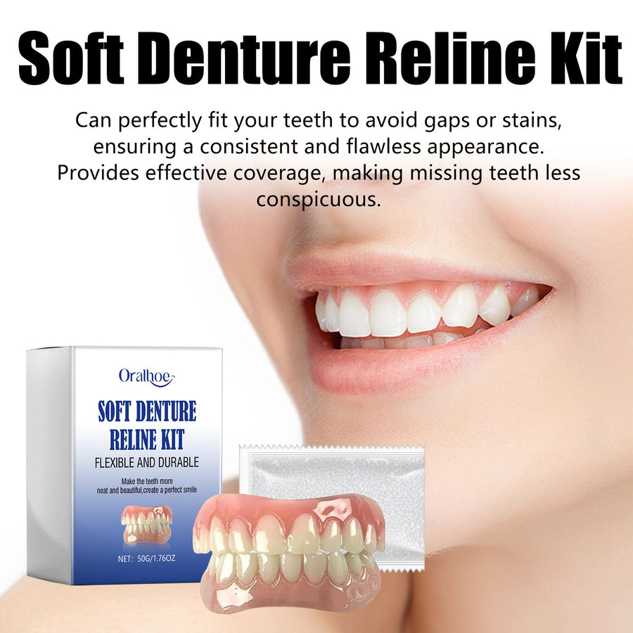 Soft Denture Reline Kit — Perfect Fit at Home, No Dentist