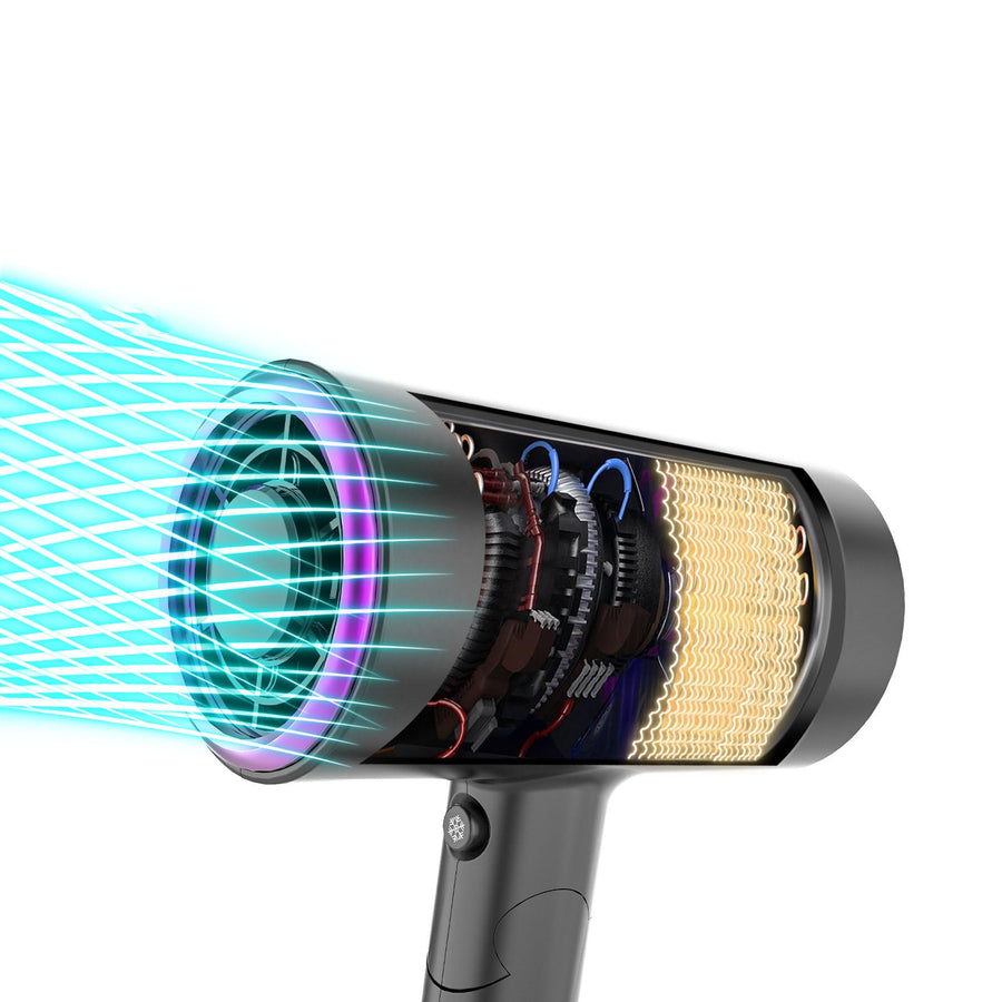 Ionic Hair Dryer — Foldable 1800W Blow Dryer with 5