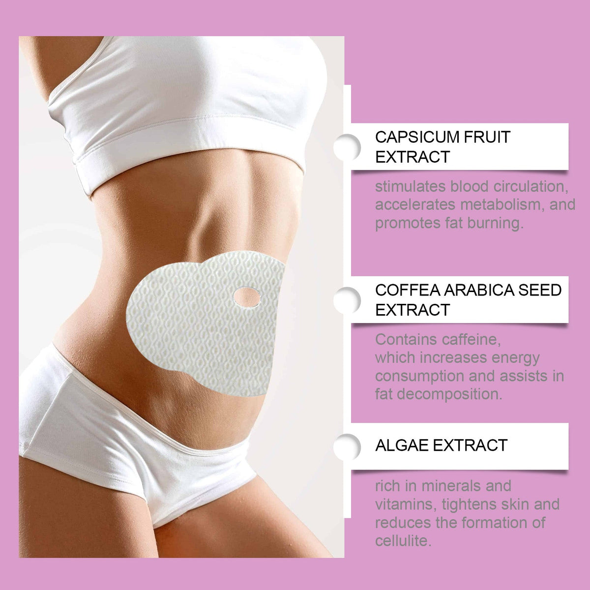 Herbal Belly Slimming Patch for Passive Body Shaping