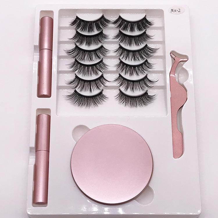 Magnetic False Eyelashes Kit With 8 Reusable Styles