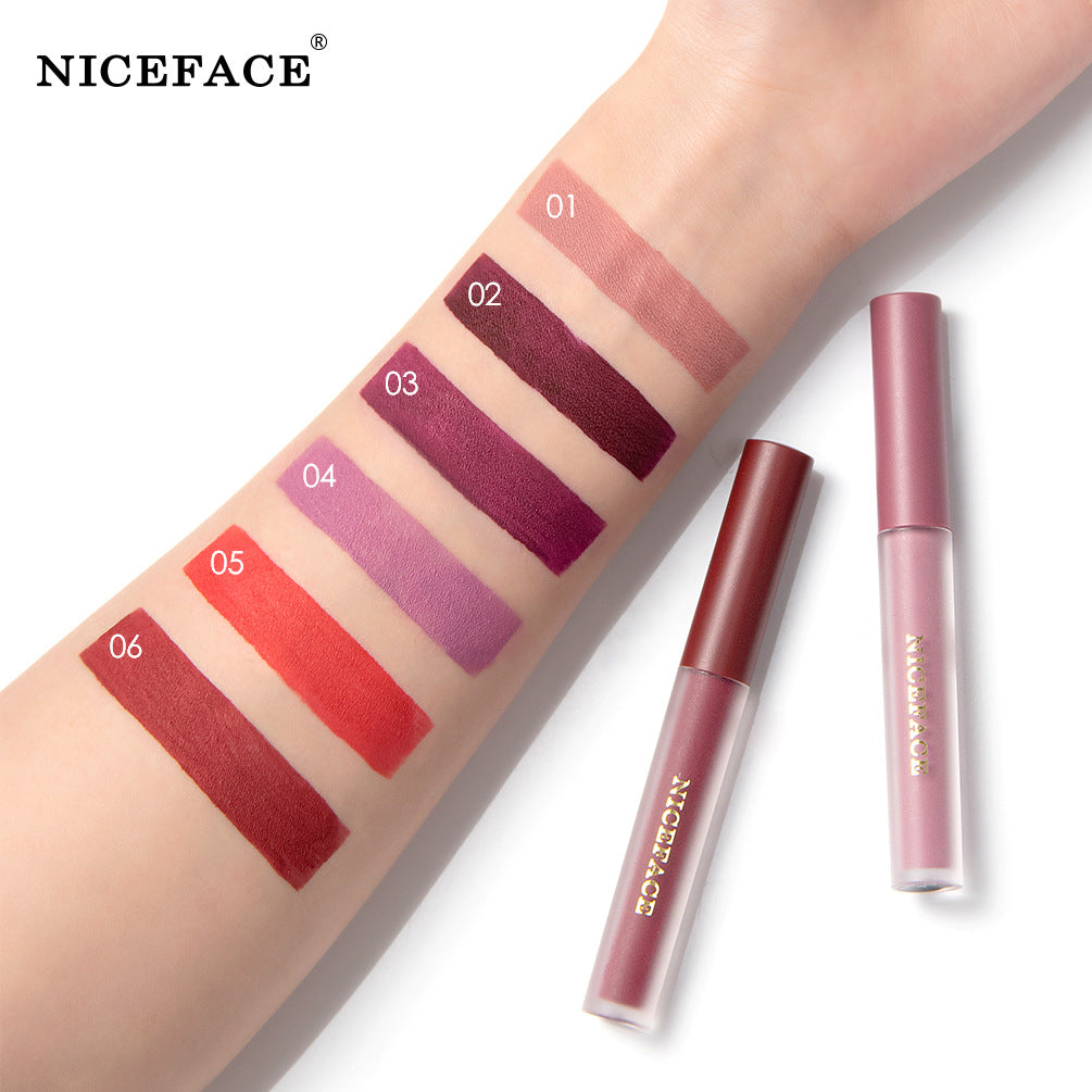 Velvet Matte Lip Glaze Set – Six Waterproof Shades