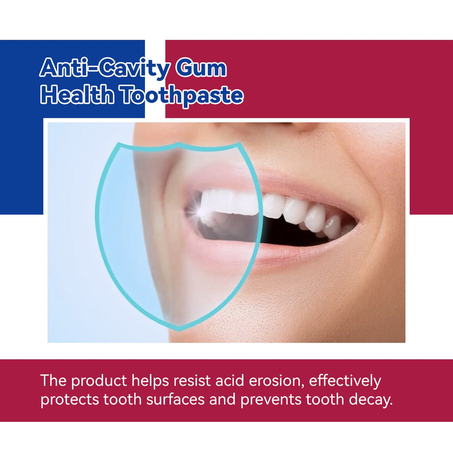 Anti‑Cavity Gum Health Toothpaste — Stain‑Free, Healthy Gums