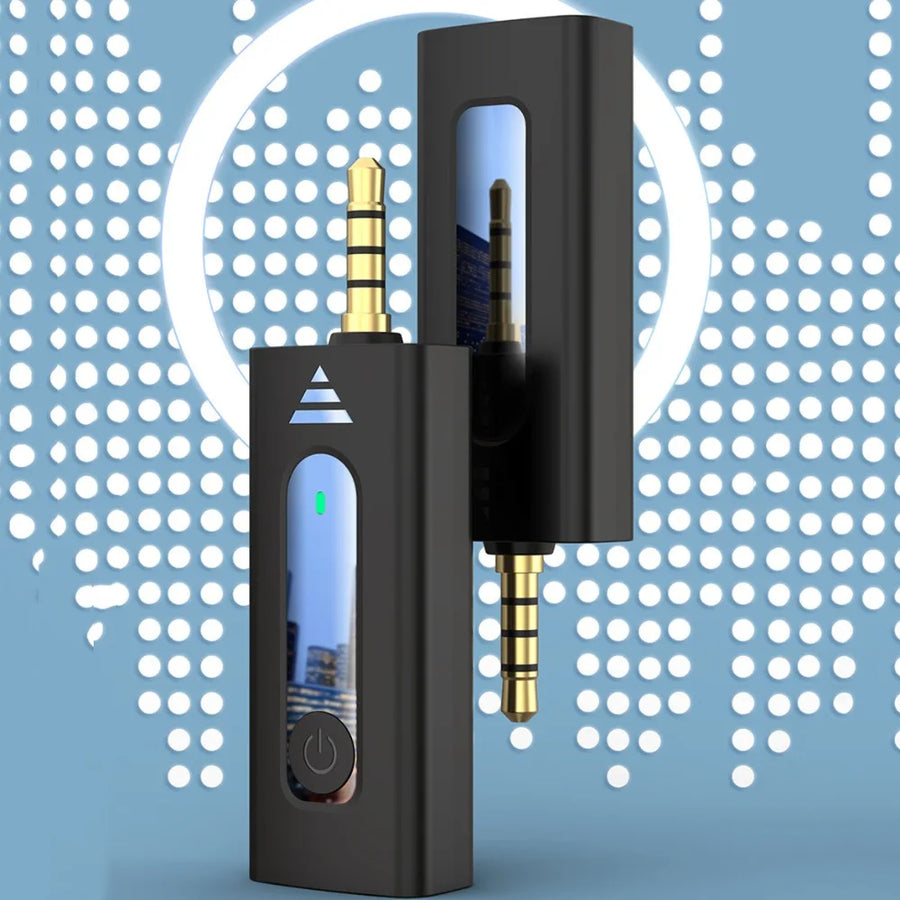 Wireless Lavalier Mic: 20m Range, Noise Reduction, 8H Battery
