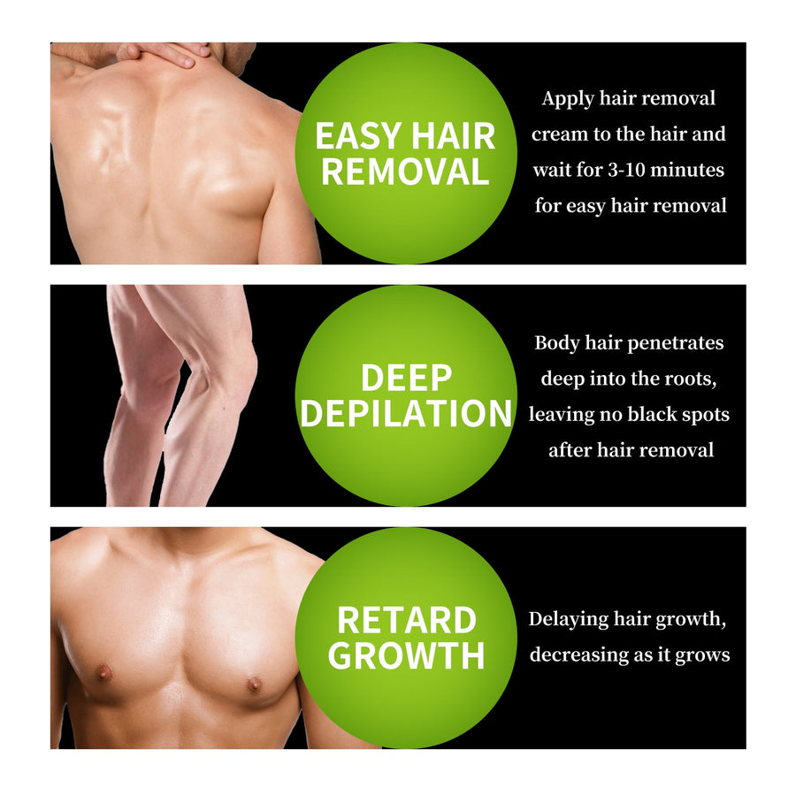 Men's Body Hair Removal Cream Underarm Arm Leg Gentle Non-Ir
