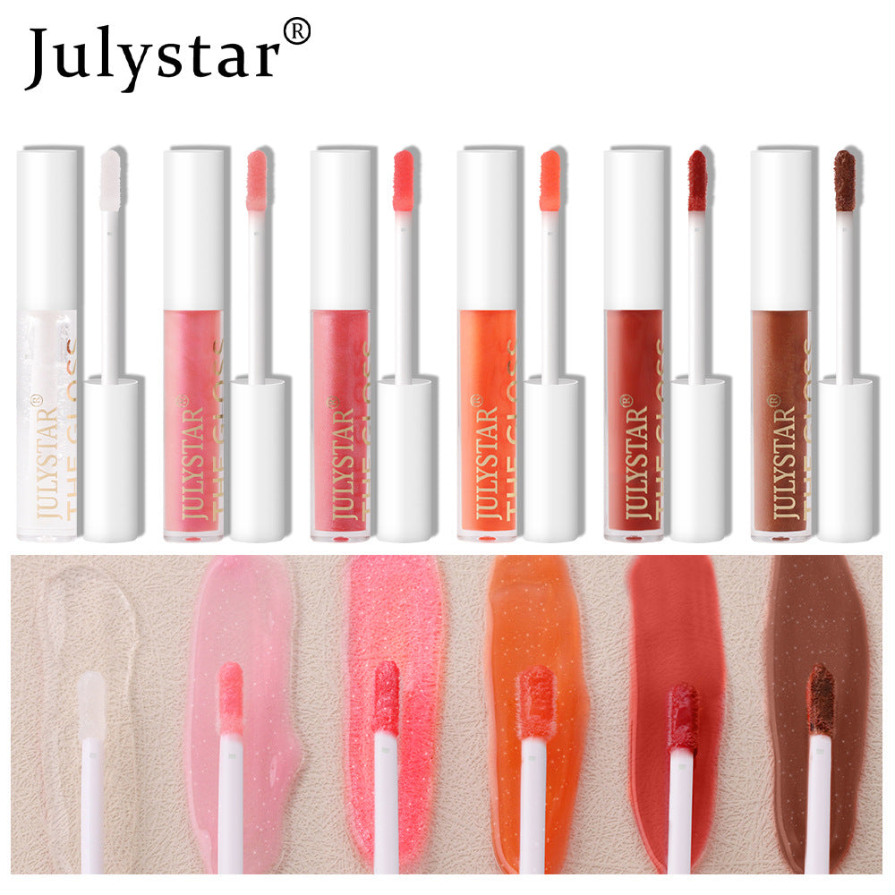 Lip Gloss Set for Mirror-Shine, Six Glossy Shades
