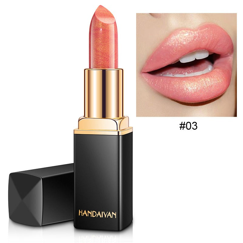 Metallic Lipstick with Pearlescent Color-Shifting Shine