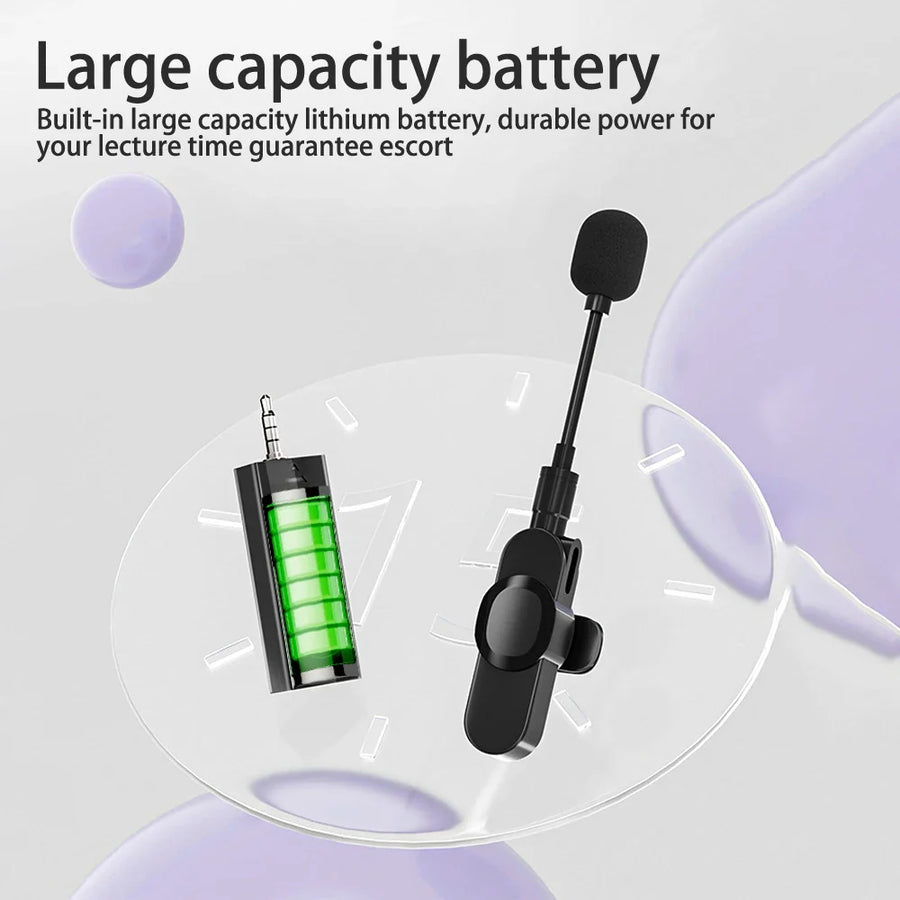 K35D Wireless Lavalier Mic – 60m Range for Teachers & Creators