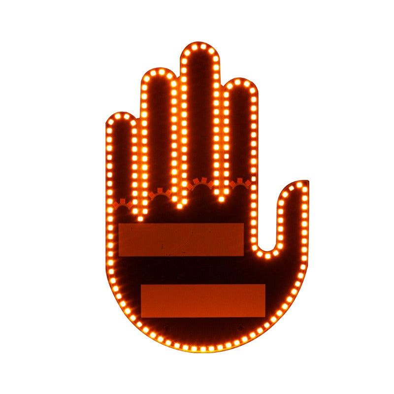 LED Middle Finger Light — Hilarious Rear Window Car Gesture