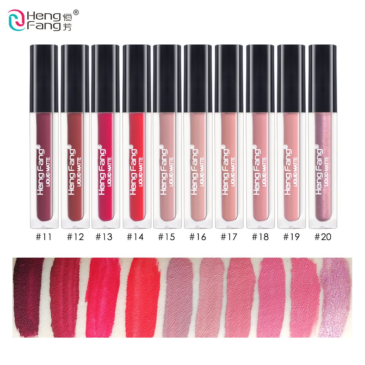 Waterproof Matte Liquid Lipstick – 20 Vivid Shades