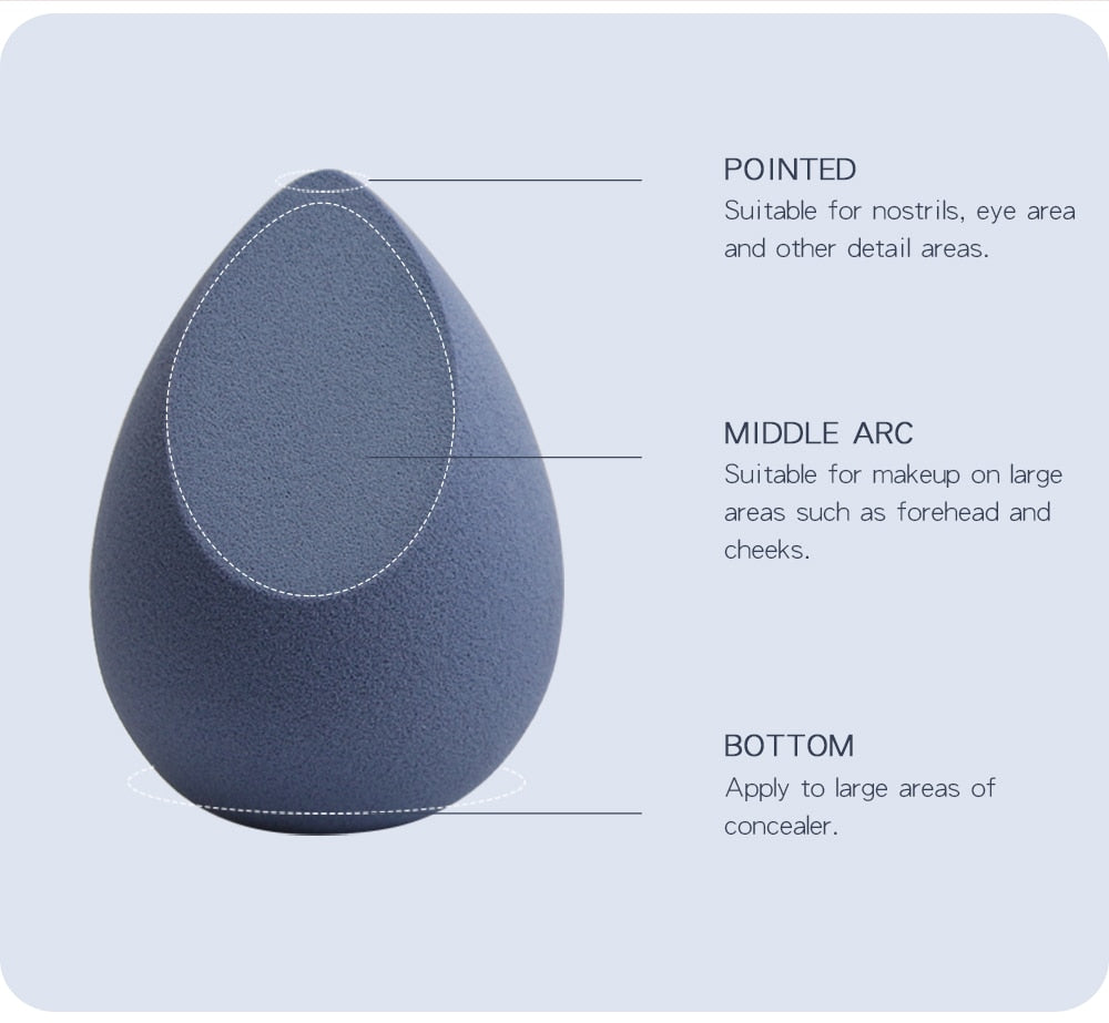 Makeup Sponge Set — Flawless Blending in 5 Sizes, 3 Colors