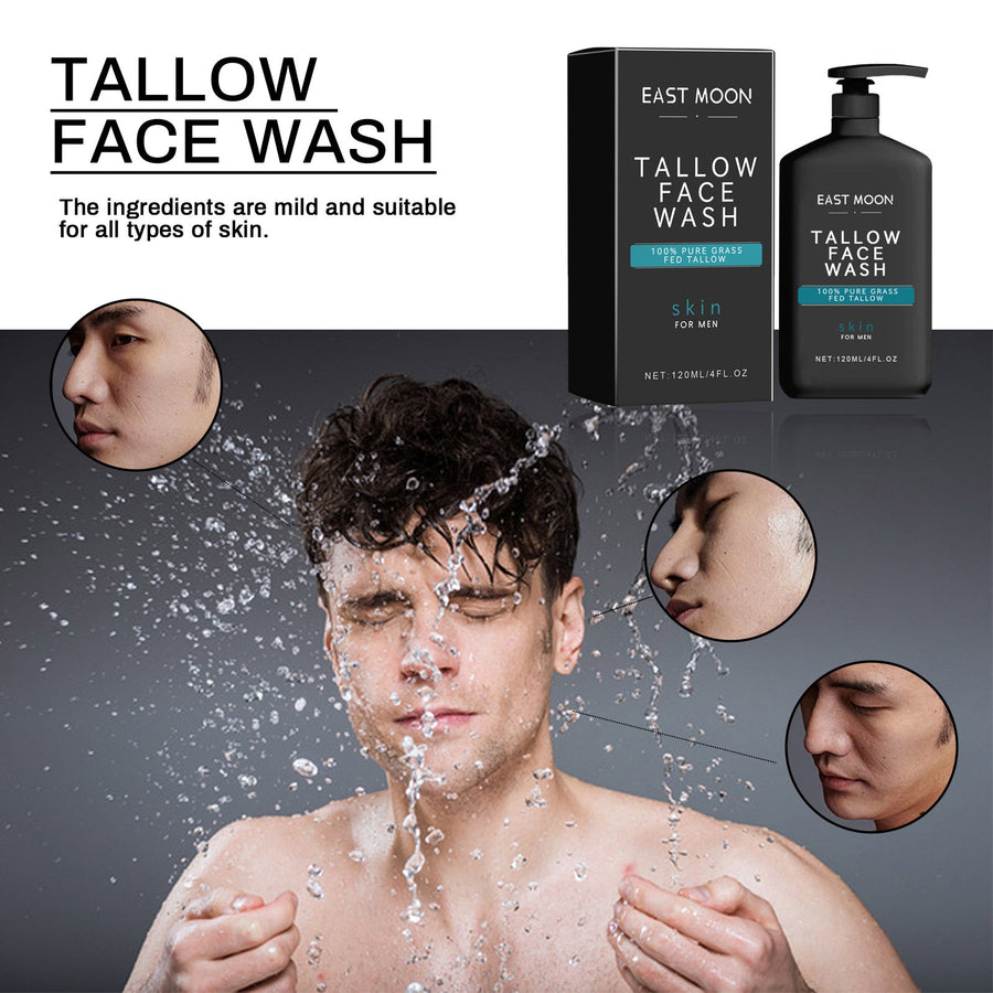 Men's Tallow Face Wash for Clear, Tight Pores