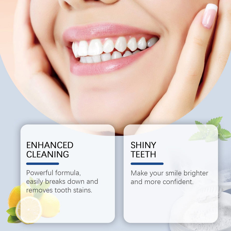 Teeth Whitening Powder — Remove Yellow Stains & Brighten Smile