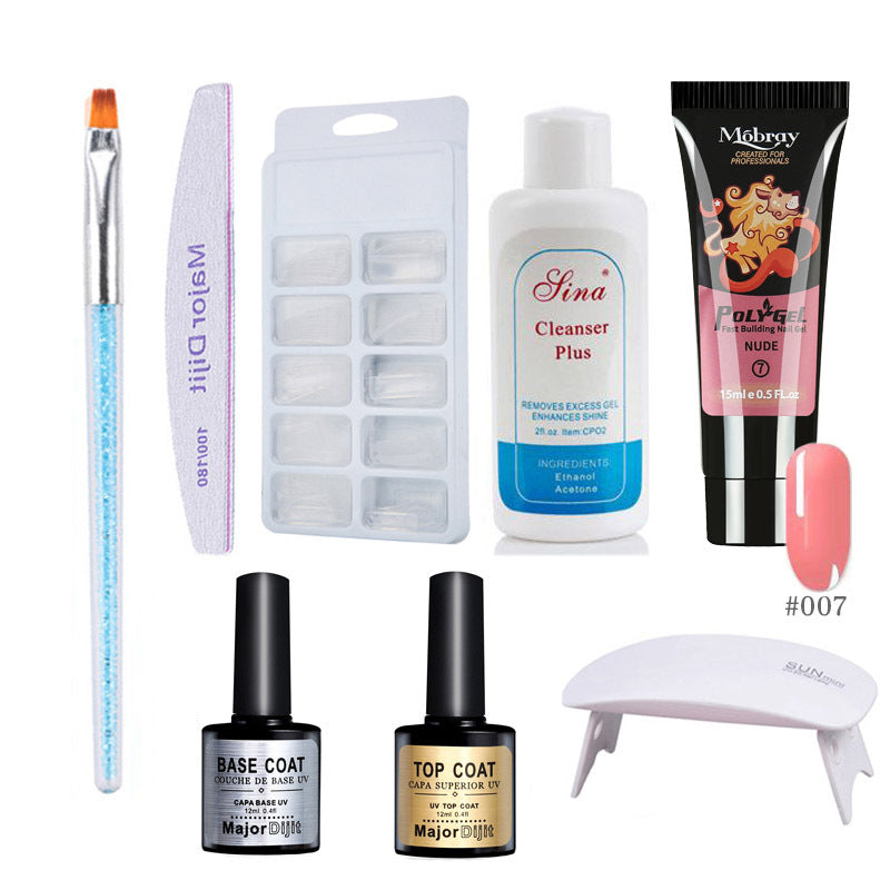 Poly Gel Nail Extension Kit for Glossy Home Manicures