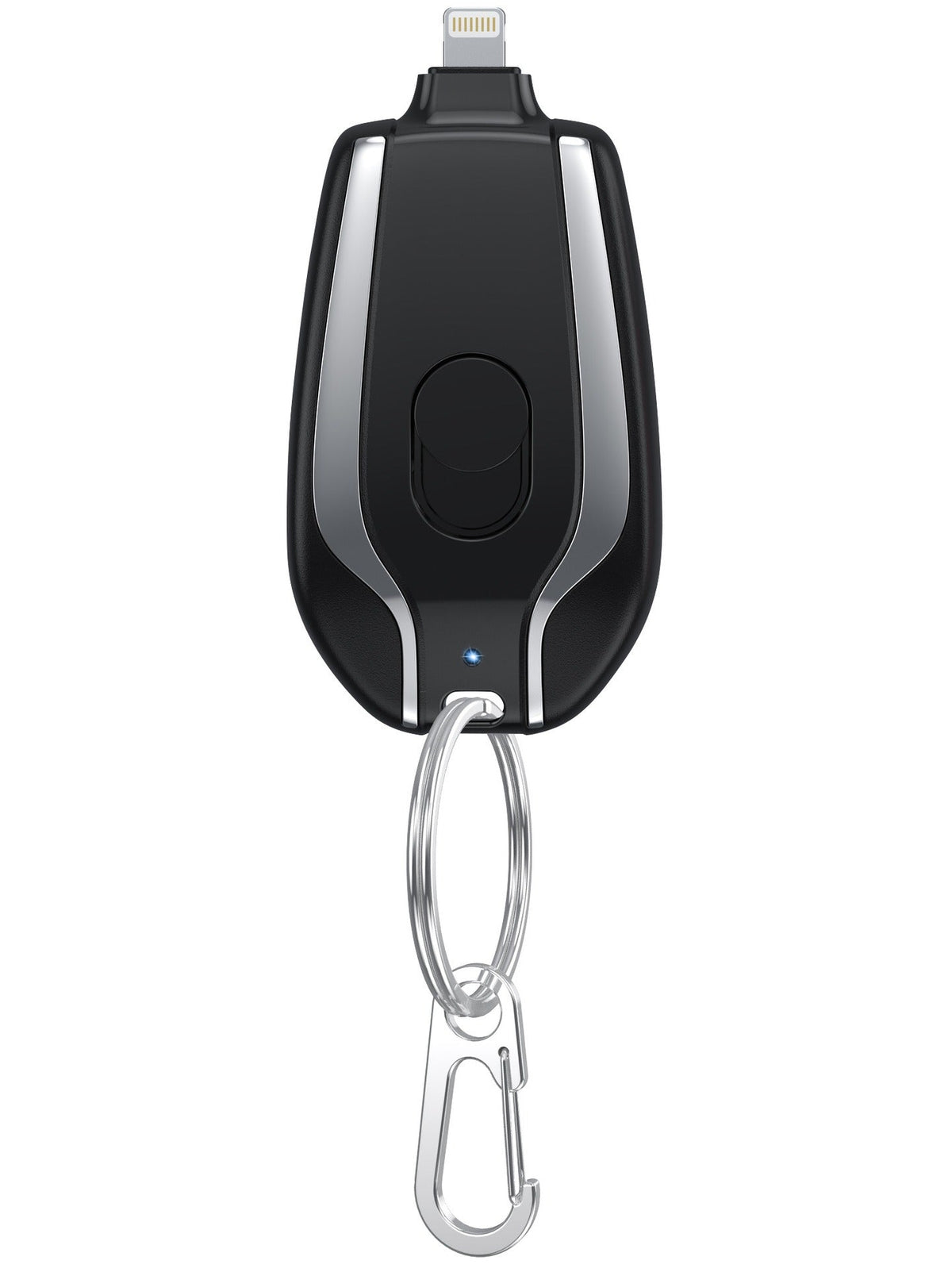 Keychain Power Bank — 1500mAh Backup with USB-C & Lightning