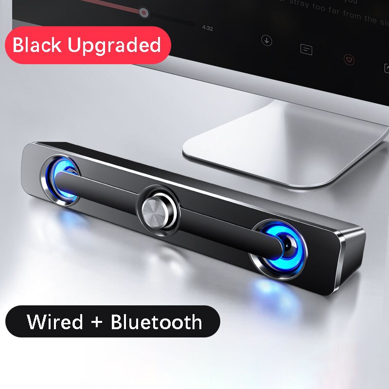 USB Powered Speaker Bar — Hi‑Fi Stereo Sound with Deep Bass