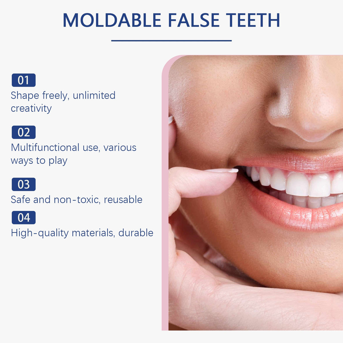 Moldable False Teeth Putty — Custom Temporary Tooth Repair