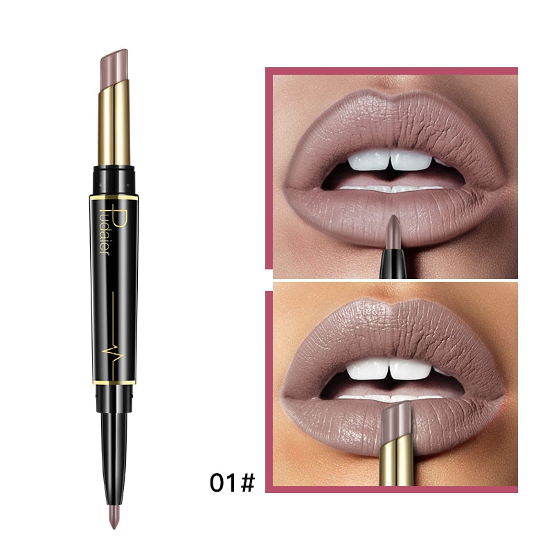 Shade 16# applied on lips: dusty mauve on fair skin and deep wine on darker skin tone