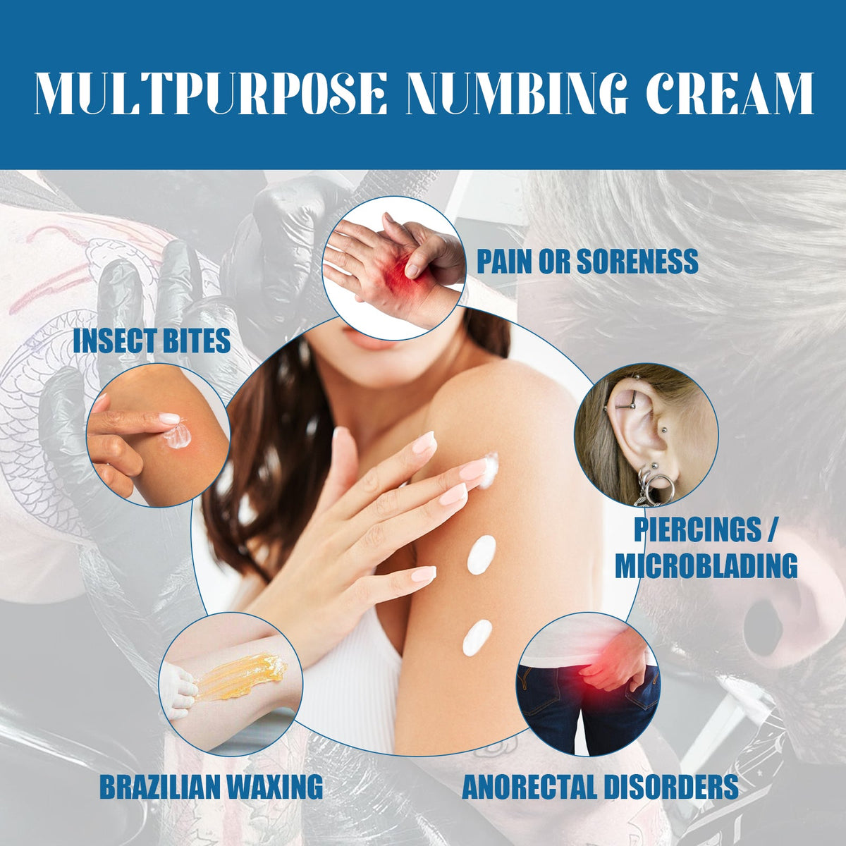 South Moon Tattoo Numb Cream 10% Lidocaine 10g