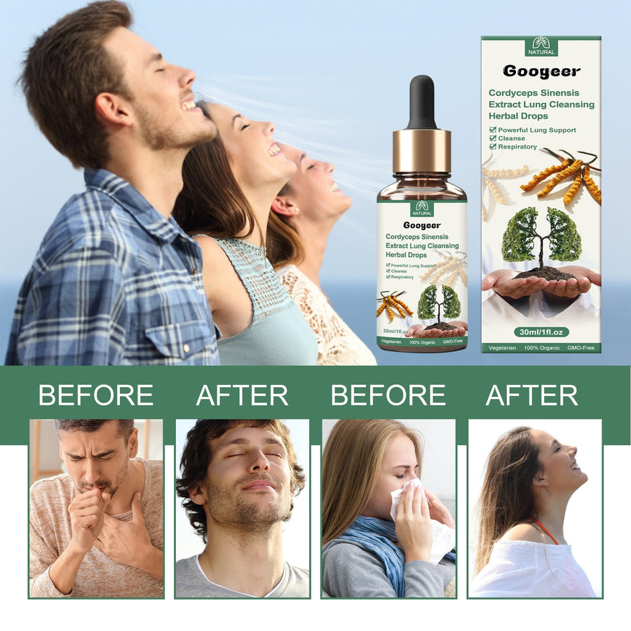 Lung Cleansing Drops — Organic Cordyceps for Respiratory