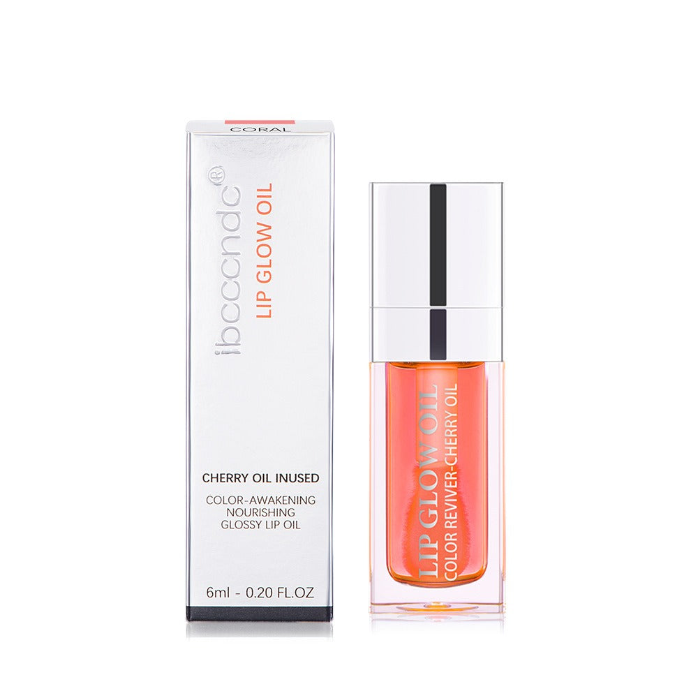 Cherry Lip Oil Gloss for Moisturized, Watery-Shine Lips